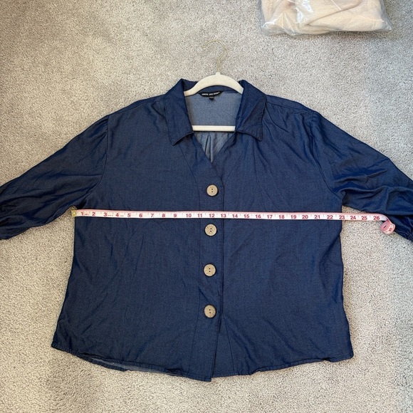Unique Spectrum Dark Blue Button-Down Shirt Size L - Picture 7 of 7